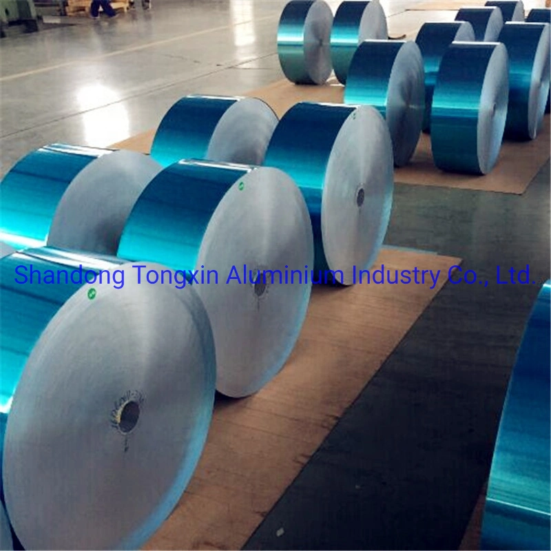 8011 O Blue Coated Hydrophilic Aluminum Foil Stock for Use Condenser and Evaporator