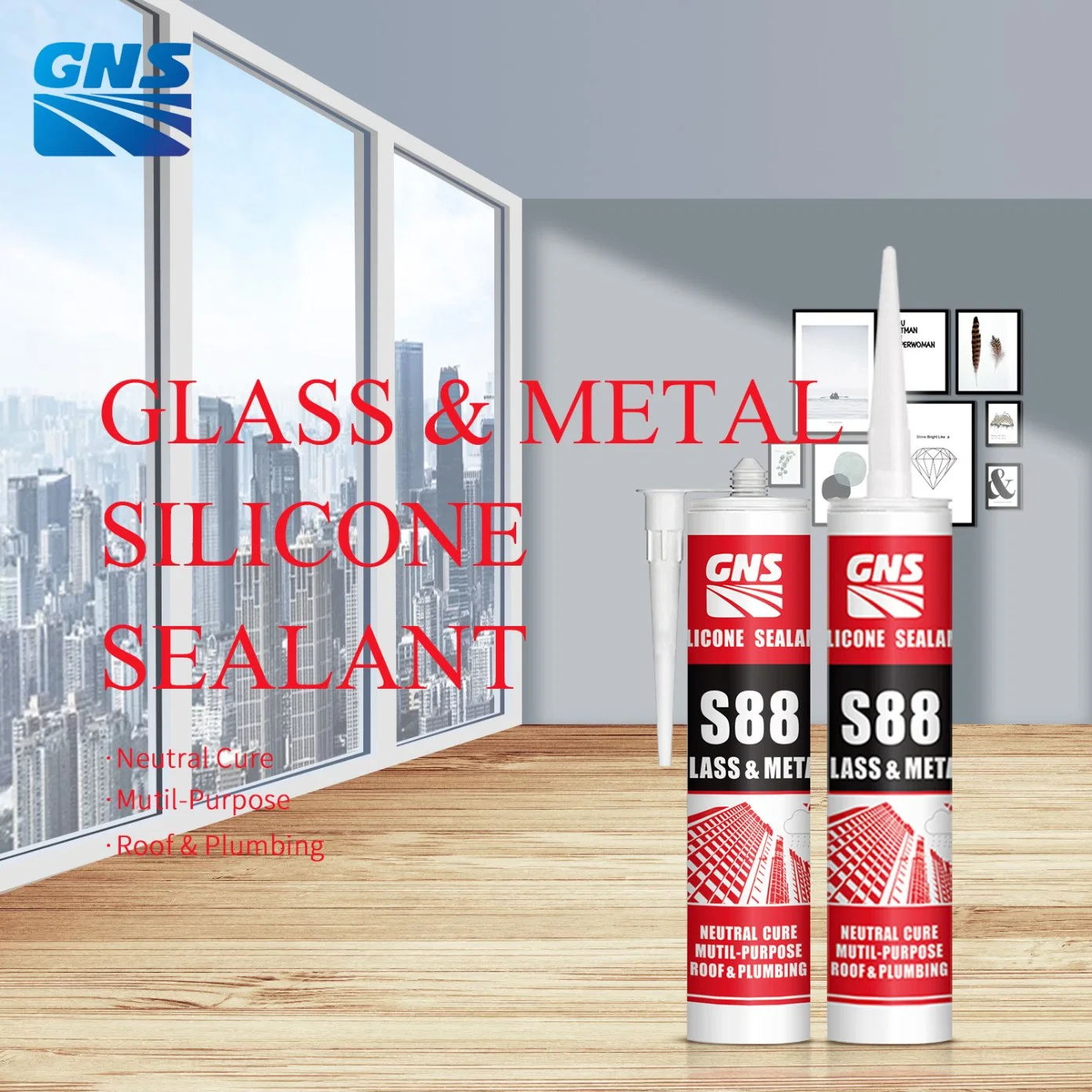 Gns S88 Neutral Quick and Strong Glass & Metal Silicone Sealant