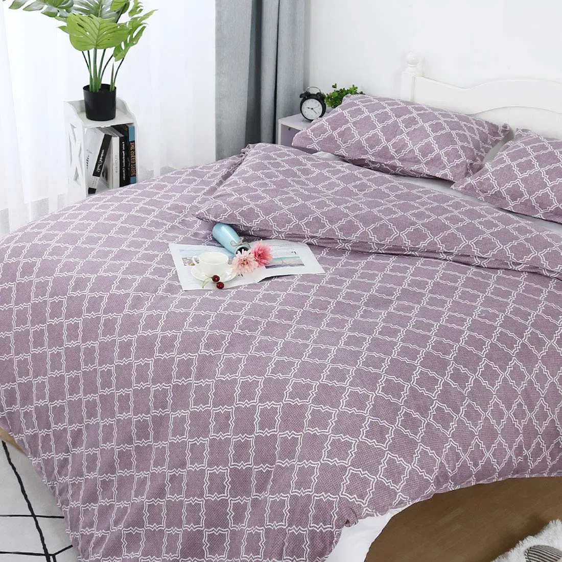 Yiwu Market Hot Selling Printed 4PCS Home Textile Duvet Cover Bedsheet Bedding Set