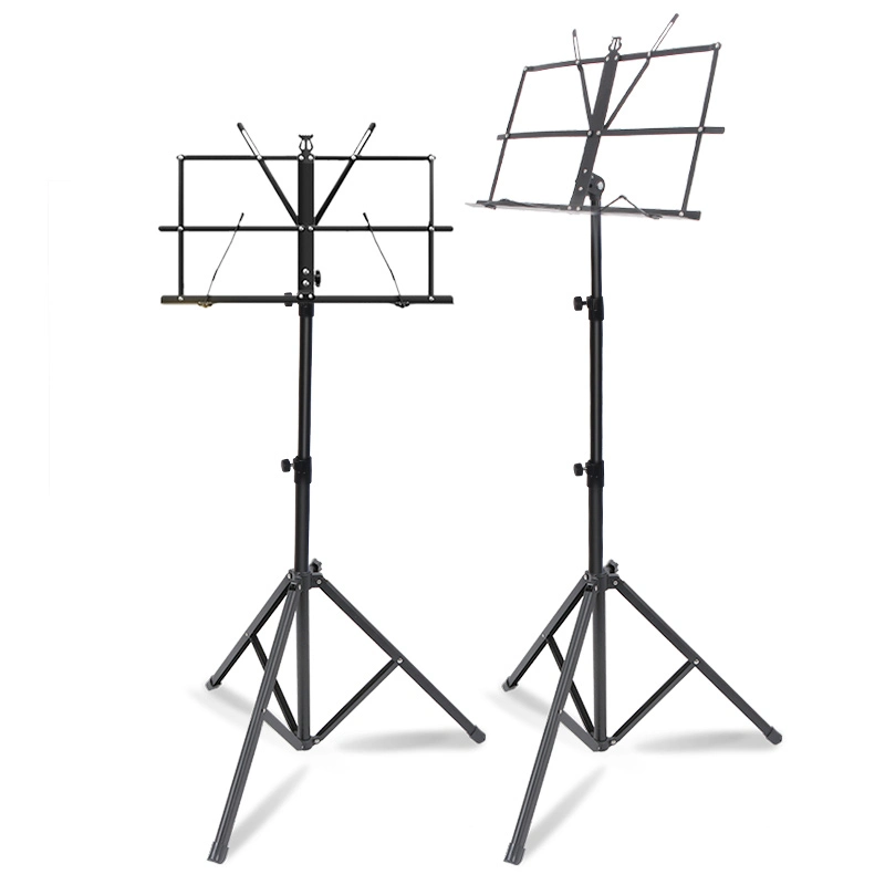 Le moins cher livre noir de petite taille de la musique métal léger stand stand pliable de note de musique La musique en feuille stand stand portable musique réglable pour les étudiants