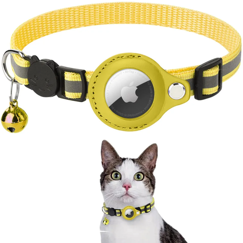 Suministros para mascotas Apple Pet Dog GPS Tracker Anti falta de gato Collar timbre Collar reflectante