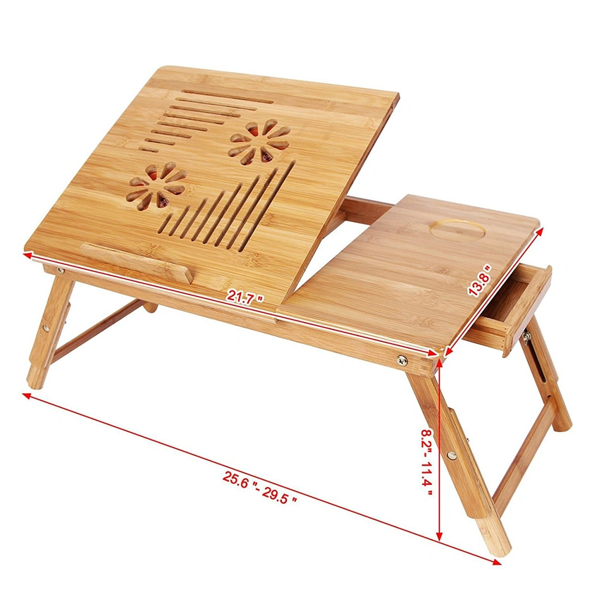 Multi-Functional Bamboo Computer Desk Bamboo Laptop Desk