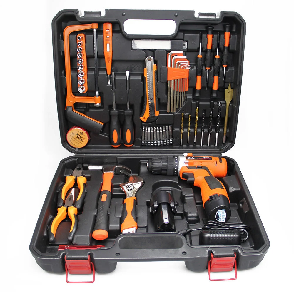 Multifunctional Combo Tools 29PCS Wrench Hammer Level Ruler Screwdriver Power Tool 12V Cordless Electric Metal Drill Bit Set