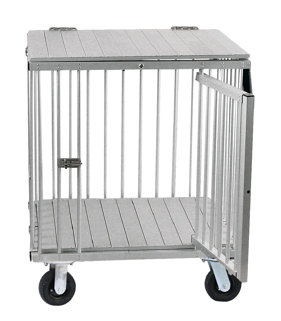 Aluminum Light-Weighted Dog Cage Trolley Large Pet Show Trolleys