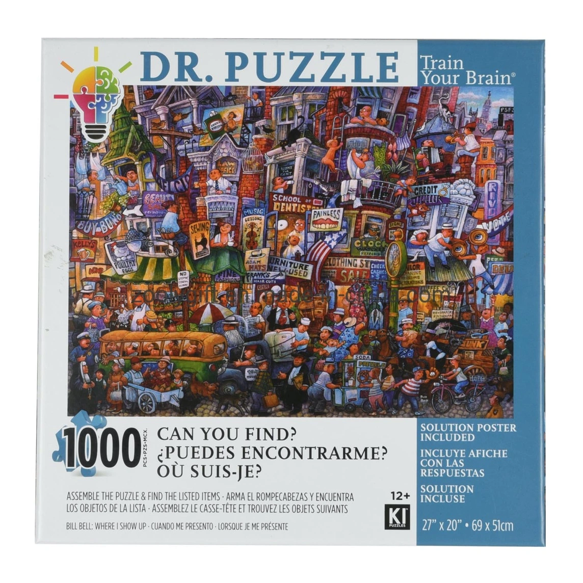 Customize Train Your Brain Rompecabeza Jigsaw Puzzles 1000 PCS Game Toys Puzzle for Kids Adults Paper Puzzle