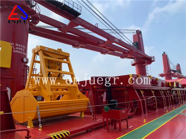 8/10/12/15cbm Enjue Marine Ship Use Wireless Remote Control Clamshell Grab Bucket for Coal Fertilizer Grain with Leakproof Lip