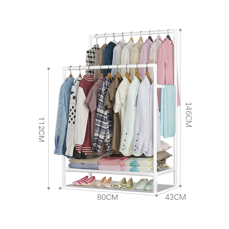 Modern Hanging Garment Display Rack Golden Clothing Display Stand for Shop Space-Saving Coat Rack