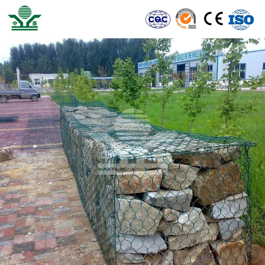 Zhongtai Square Hole Gabion Basket China Wholesale/Supplierrs Gabion Box Mesh 2.0mm 2.2mm 2.7mm 3.05mm Diameter Gabion Wire Mesh Cage PVC Coated Gabion Basket Box