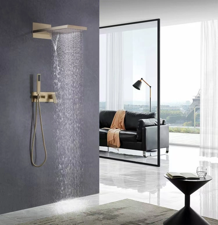 Concealed Shower Mixer Set with Rain&Waterfall Shower Head