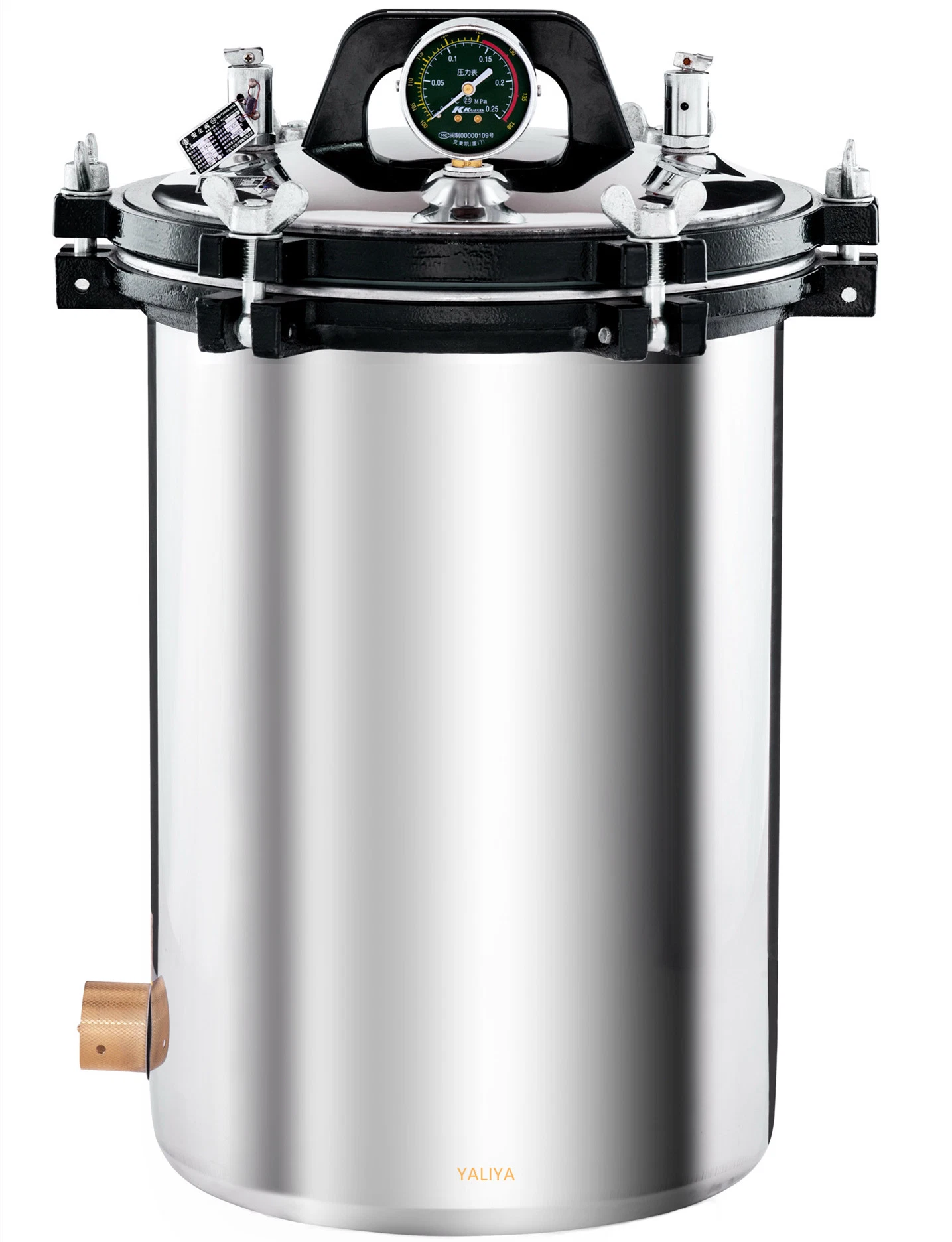 Full SUS 304 Stainless Steel Structure Yly-280b Portable Autoclave Sterilizer 18L