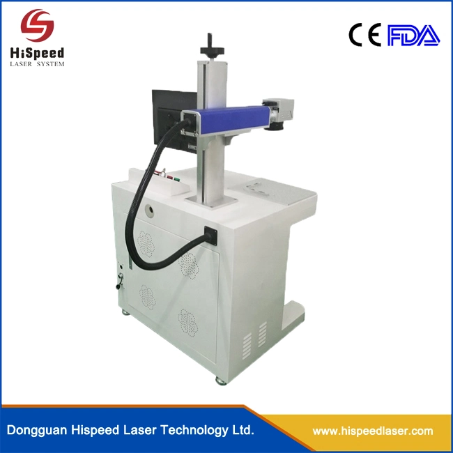 Hispeed Mopa Fiber Laser Marking Machine for Stainless Steel Color White Black Marking