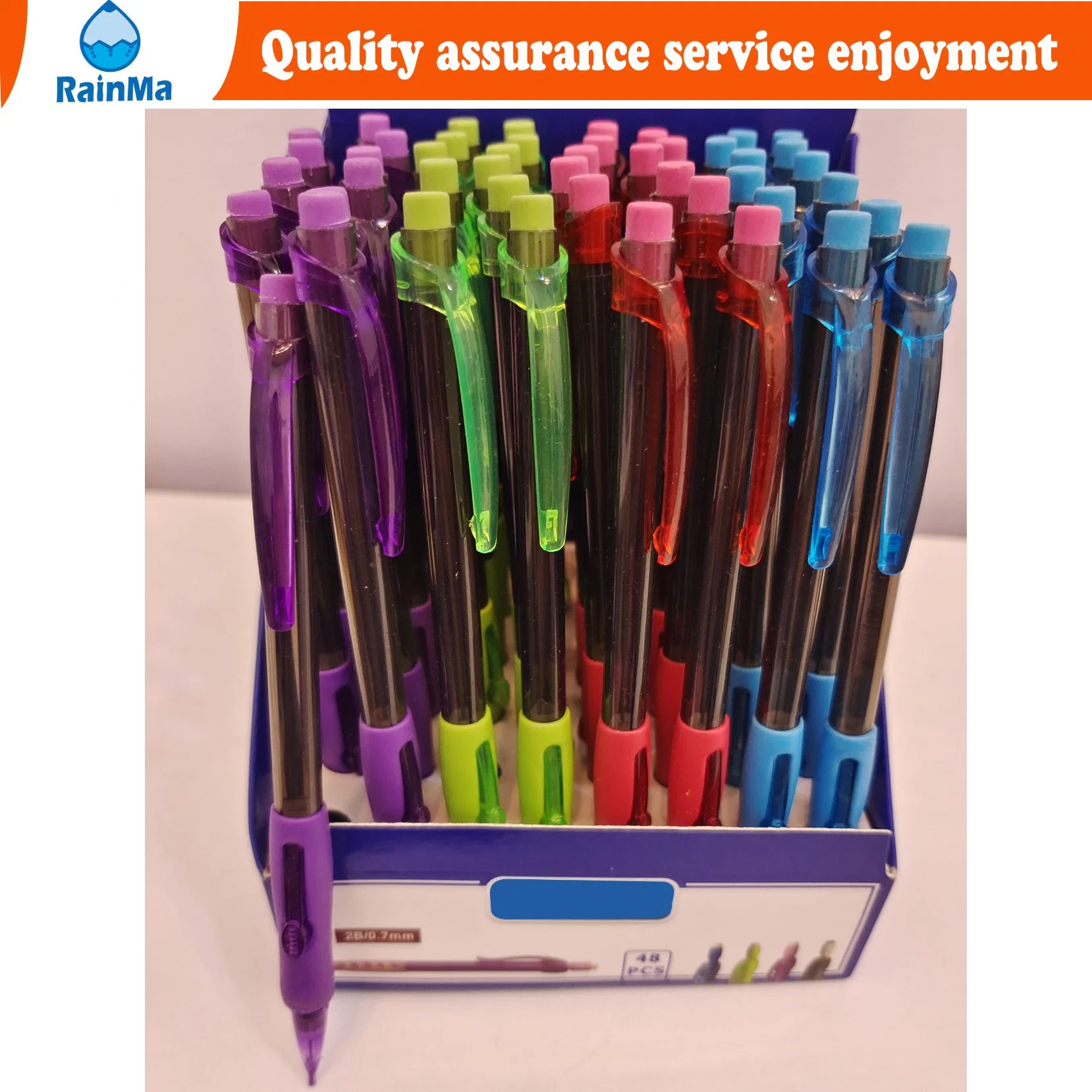 Manufacturer Wholesale 0.5mm and 0.7mm Plastic Mechanical Pencil for School Supplies