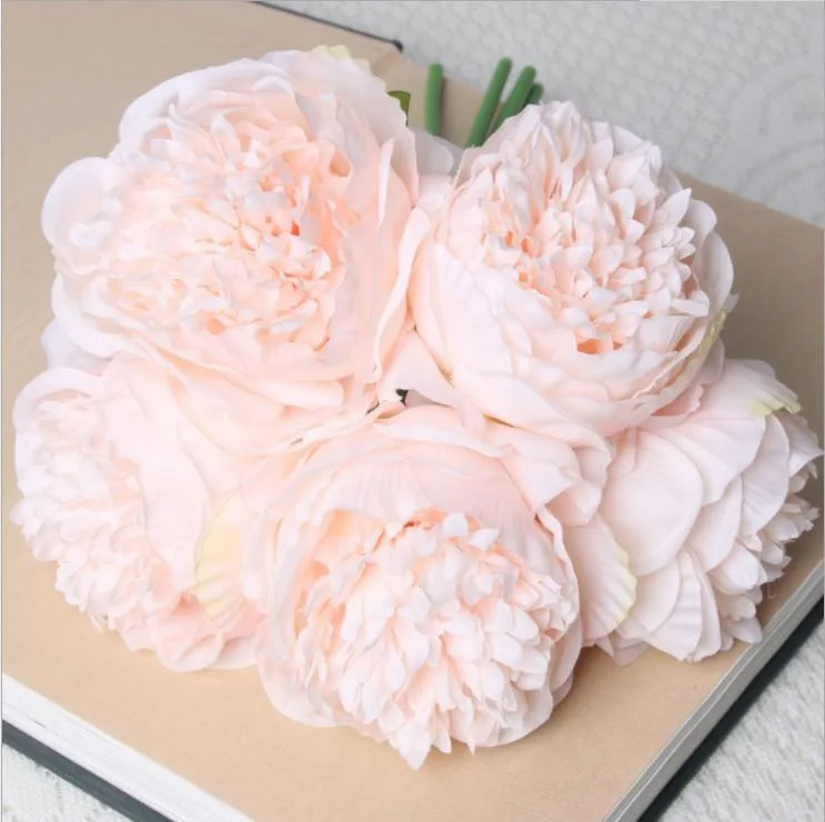 5 Heads Silk Peonies Bouquet Artificial Peony Bunch Flowers