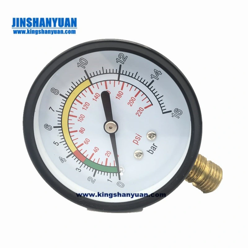 Black Steel Thermo Manometer Measuring Pressure and Temperature