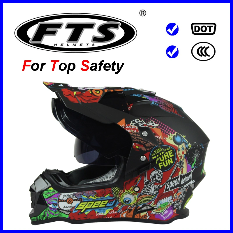 DOT Approved Cross Helmets off Road Motorcycle Helmets with Double Visors ABS Safety Protector