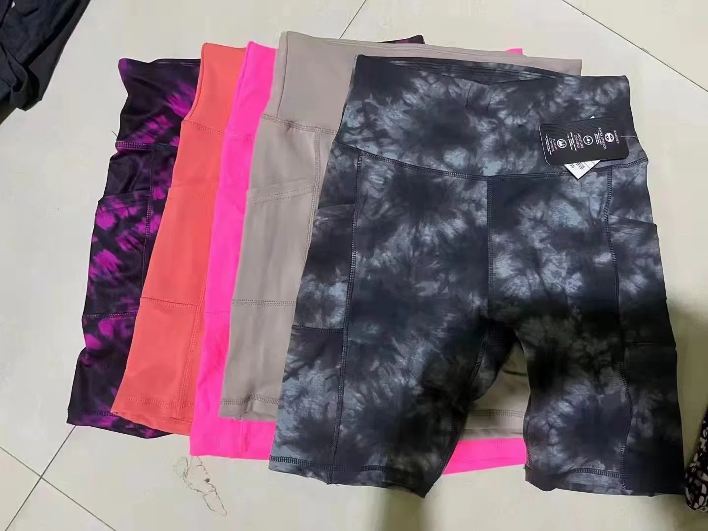 Stockpapa Women's Two Fabric Yoga Shorts