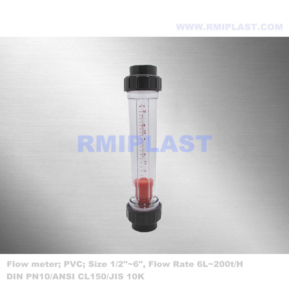 PVC-PVDF CPVC-Rohrventil mit Kunststoffbuchse und Flansch, Rota-Messgerät Mit Endschalter PVC Durchflussmesser Glasrohr Rotameter PVC Gasdurchflussmesser nach DIN JIS ANSI für Wasser