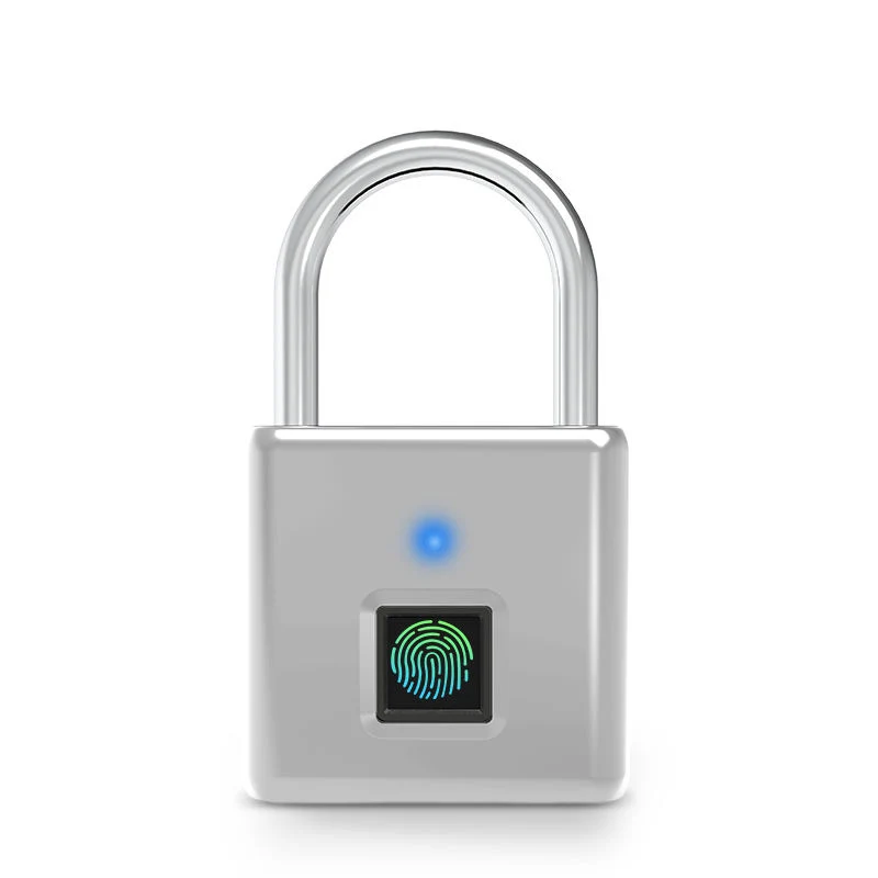 Negro y Sliver Biometric Intelligent equipaje huellas digitales Smart Padlock