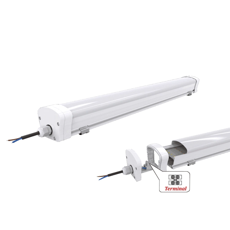 IP65 25W-62W LED de 1,5 millones de 1,2 m de 0,6 m de luz Tri-Proof Cuerpo en acero inoxidable