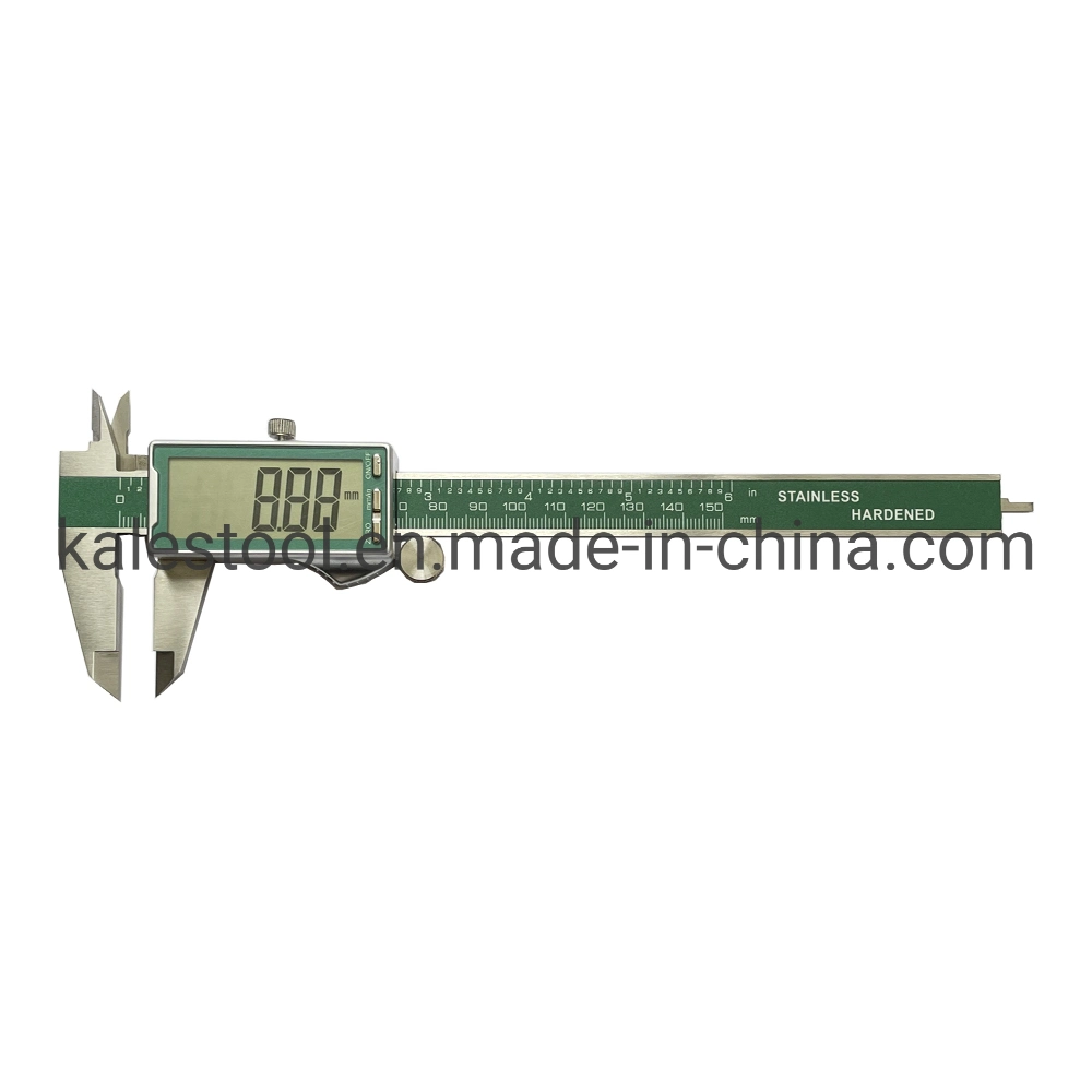 150mm 6" LCD digital de fibra de carbono electrónica calibrador Vernier micrómetro calibre herramientas de medición electrónica