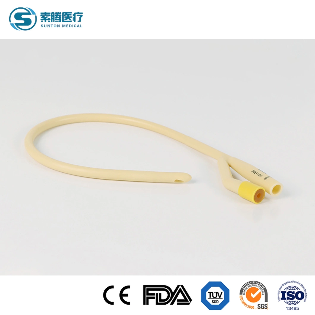 Sunton CE Standard Disposable T Drainage Urine Urinary Tube China Latex EOS Disinfecting Type Urinary Catheter Manufacturer Antimicrobial Urinary Catheter