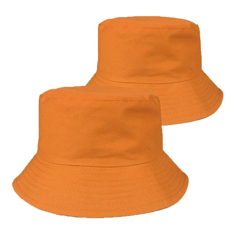 Fisherman Solid Color Kids Adult Summer Sun Caps Logo Customized Bucket Hats