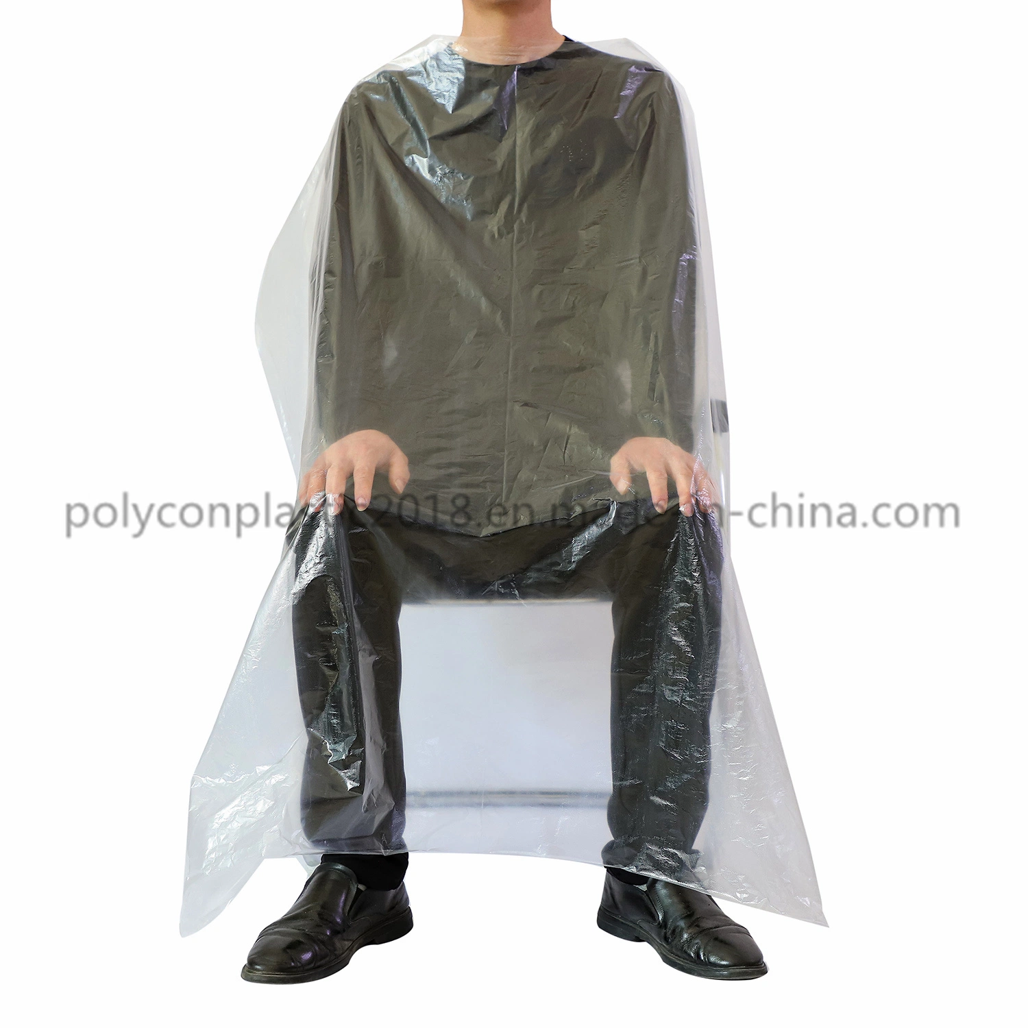 Transparent Cooking Factory Directly Sales Disposable Plastic Barber Apron for Salon