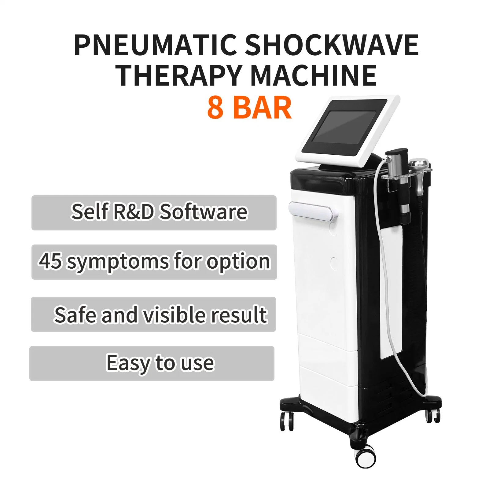 Trending Products 2023 New Arrivals Shockwave Therapy Machine 8 Bars Massager