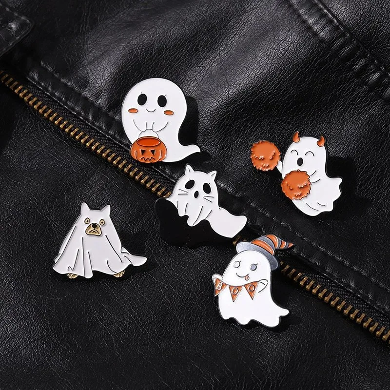 The Tin Emblem Hks Army Ghost Halloween Event Kids Enamel China Factory Direct Sale Funny Design Badge