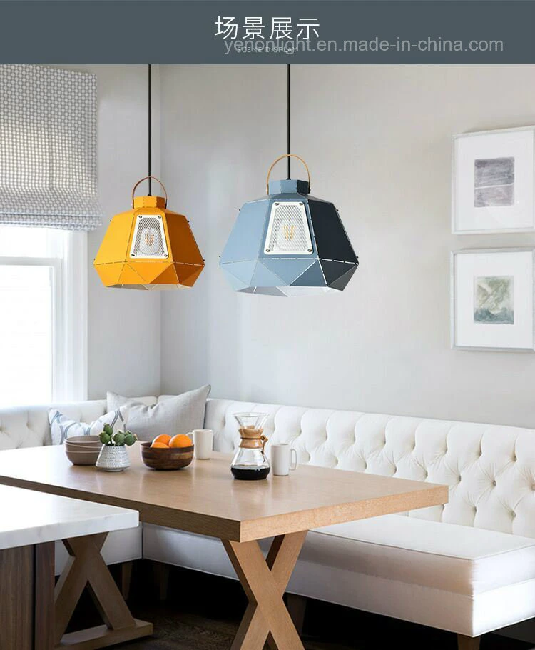 Modern Macaron Colorful Aluminum Ceiling Pendant Lamp