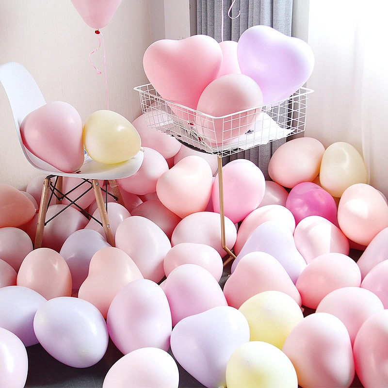 Macaron Farbe Herz Ballon Hochzeit Party Dekoration Vorschlag Geburtstag Arrangement Latex-Ballons In Herzform
