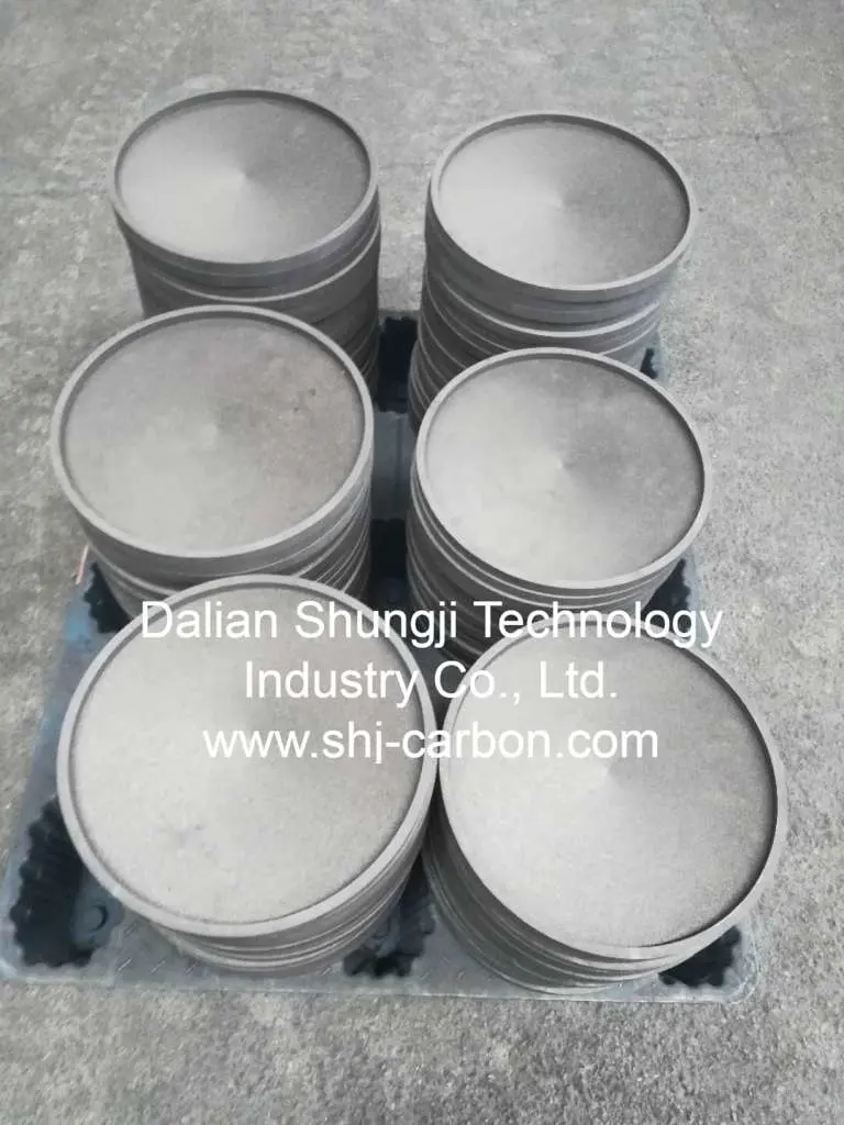 Large Size Graphite Products Producing by Middle Grain Graphite Blocks and Rods