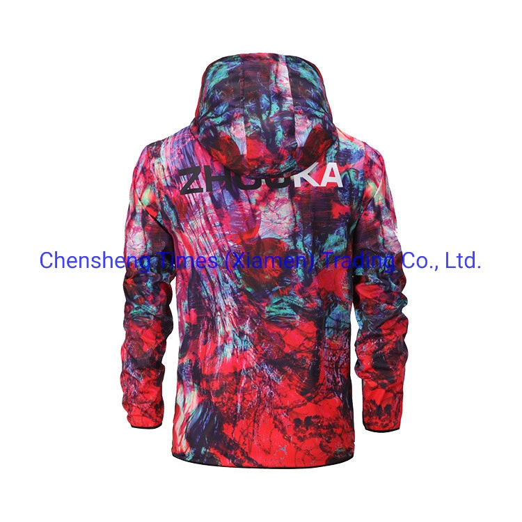 Fashion Mens Winter Jacket Polyester Hooded Tracksuit Custom Logo Number Warm Windproof Sports Windbreaker Tracksuit