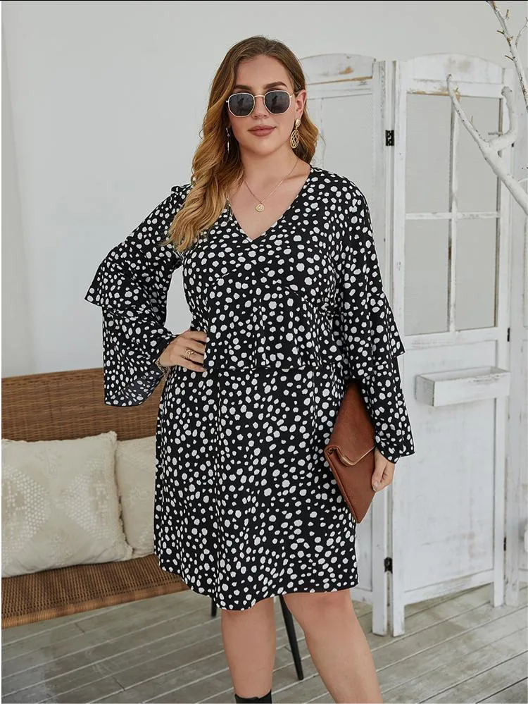 Wholesale/Supplier Plus Size Women Clothing Long Sleeve Casual Ladies Dress