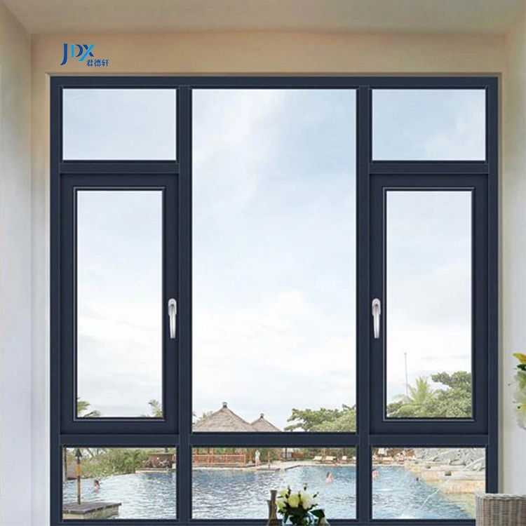 36X36 34/17 Casement sótano de la ventana de acero paneles de cristal fijo armazón de madera Casement Windows Panel doble