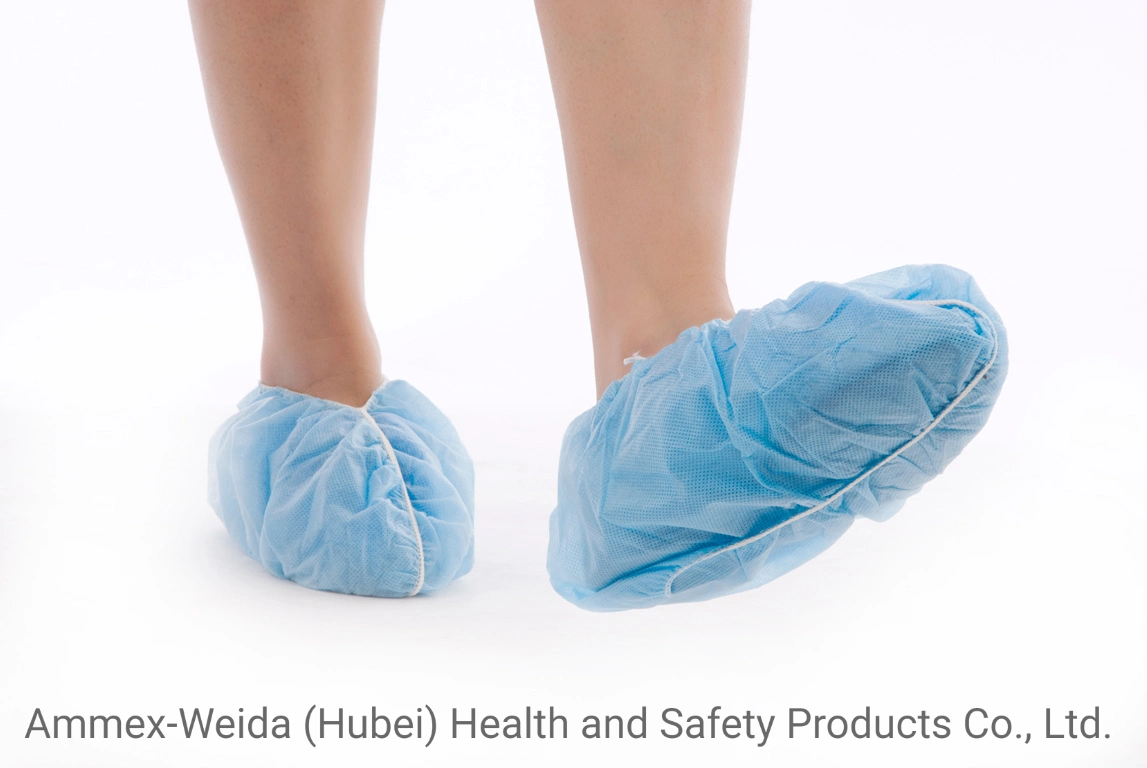 Nonwoven Shoe Cover with Elastic Around All Parts Blue or White PP Shoe Cover for Sanitary