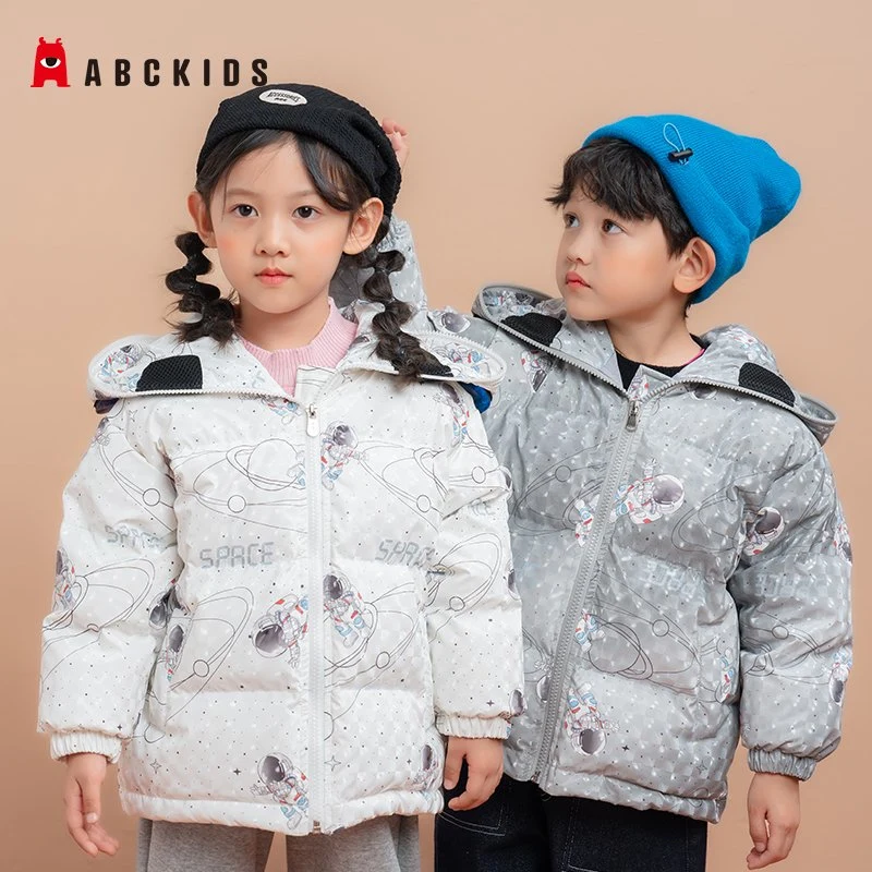 Chaqueta de invierno para niños Abckids Cotton-Padded niñas los niños Down chaquetas Chaqueta Puffer personalizado