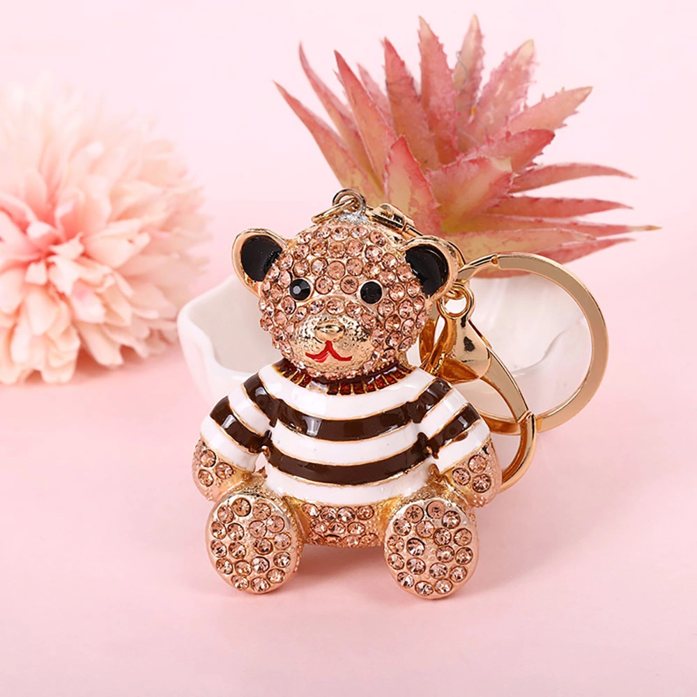 Drilling Bear Alloy Keychain Wholesale/Supplier Cute Accessories Creative Pendant