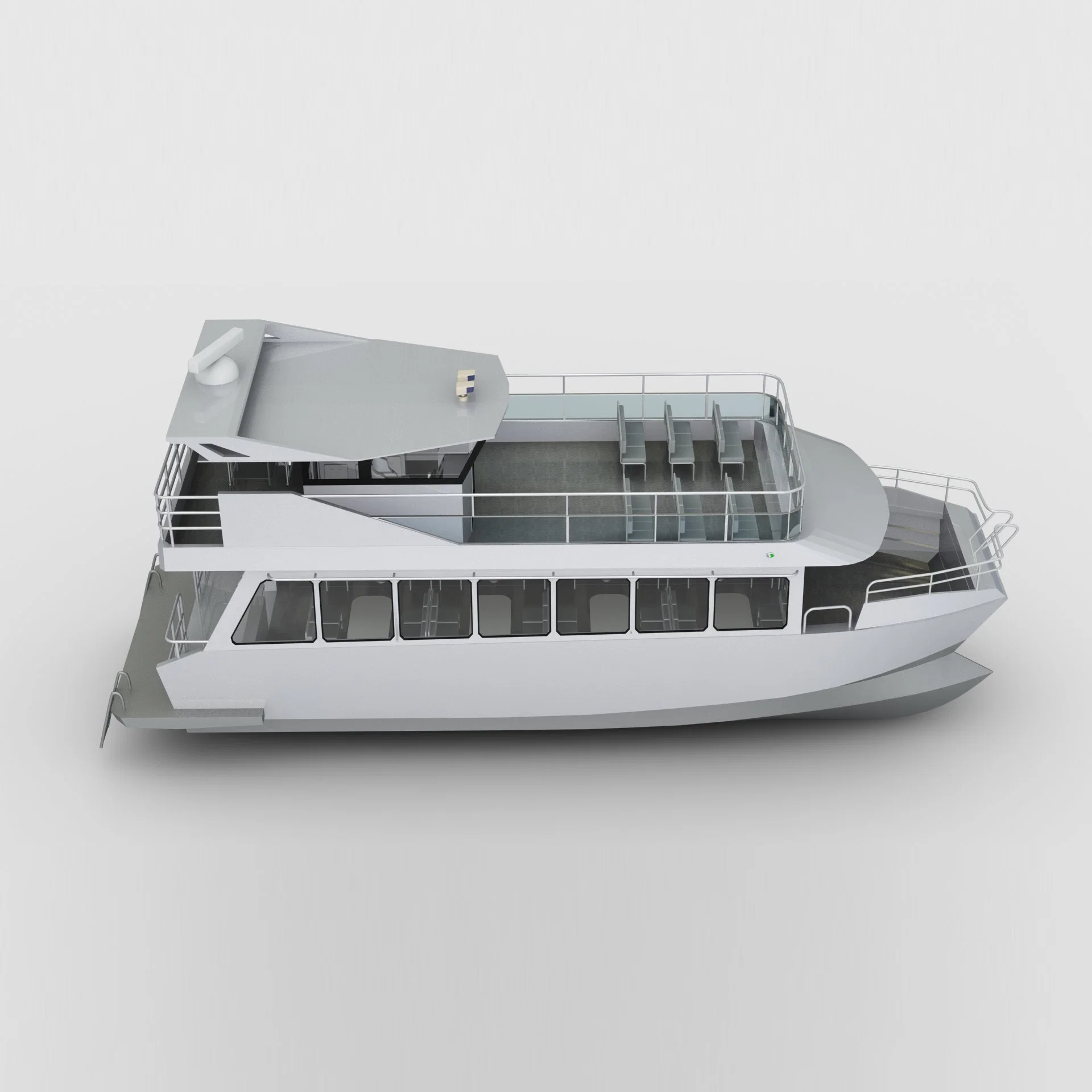 15m 49FT Aluminum Alloy Welded Offshore Sightseeing Sea Cruiser Passenger Ship for Sale