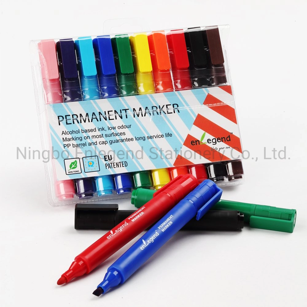 10pcs Non toxique encre permanente étanche Multi marqueur de couleur