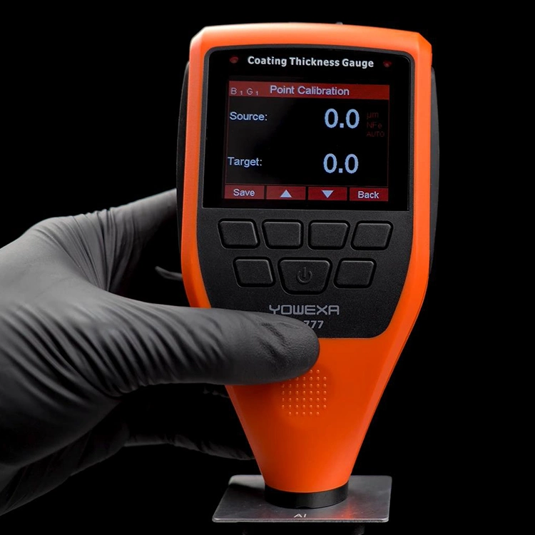 Yowexa Ec-777 2.4 Inch Color Screen Coating Thickness Gauge Digital Paint Coating Thickness Gauge with Bt and APP Function