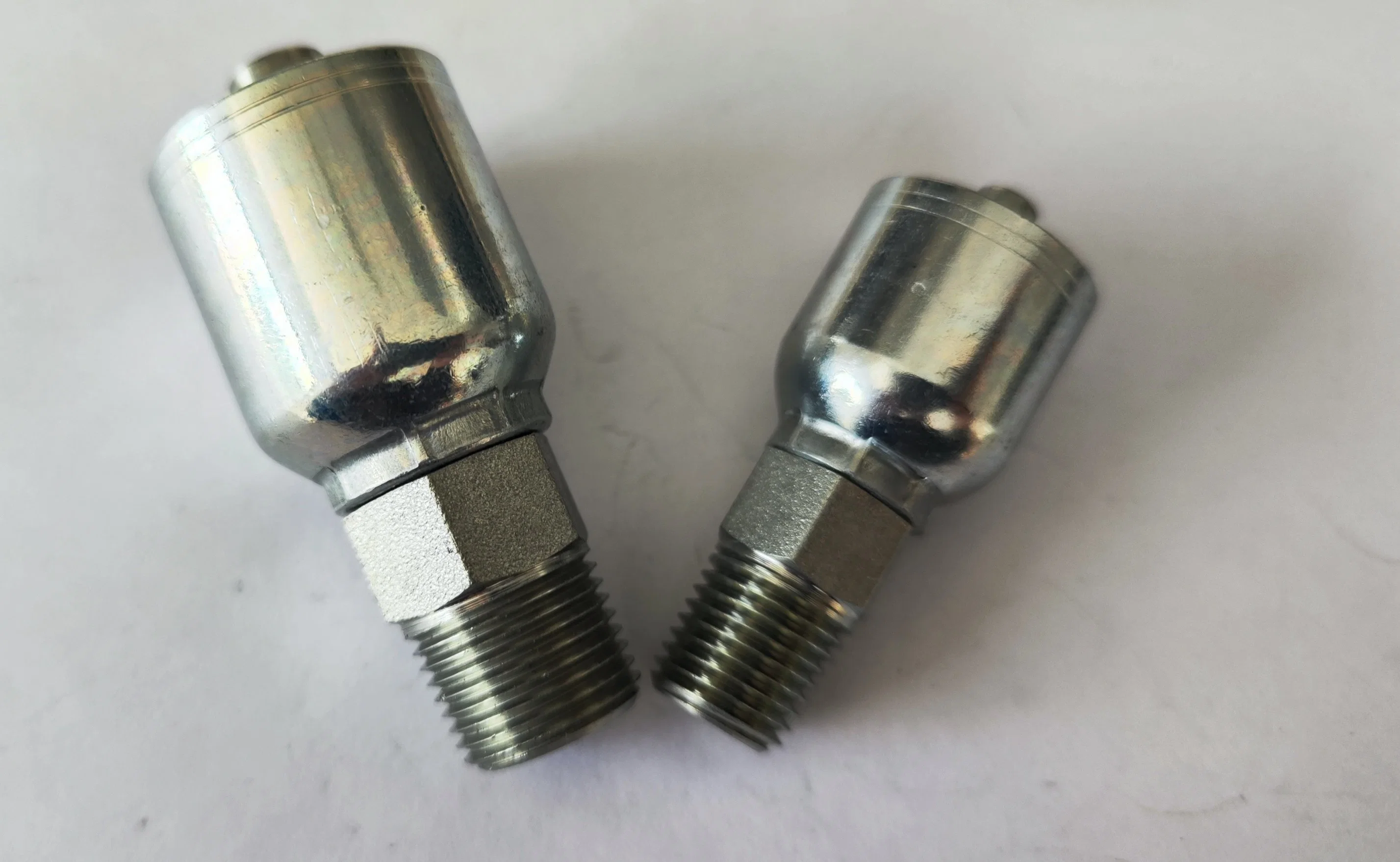 Conector macho de unión no-Skive NPT de conexión hidráulica de una pieza recta