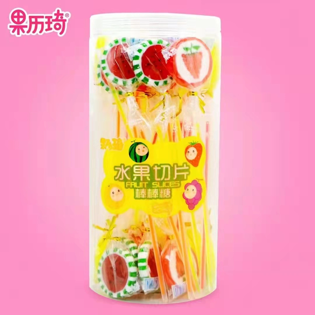 Wholesale/Supplier 10g Fruit Shaped Halal Sweets Lollipops Candy