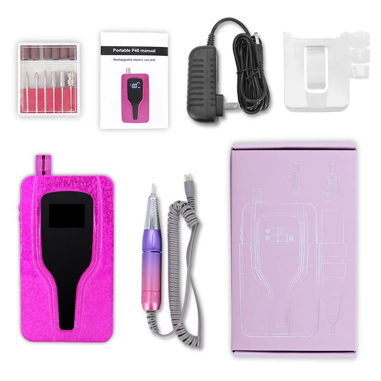 Rechargeable 35000rpm Manicure Salon Gel Nail Drill Machine