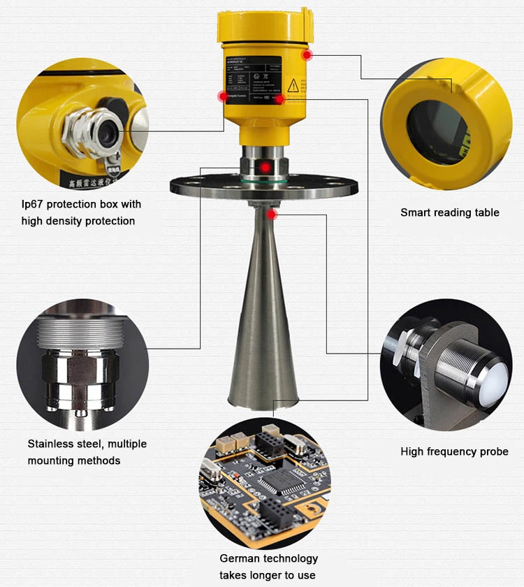 Factory Price Instrument Radar Füllstandsanzeige für Feststoffpulver