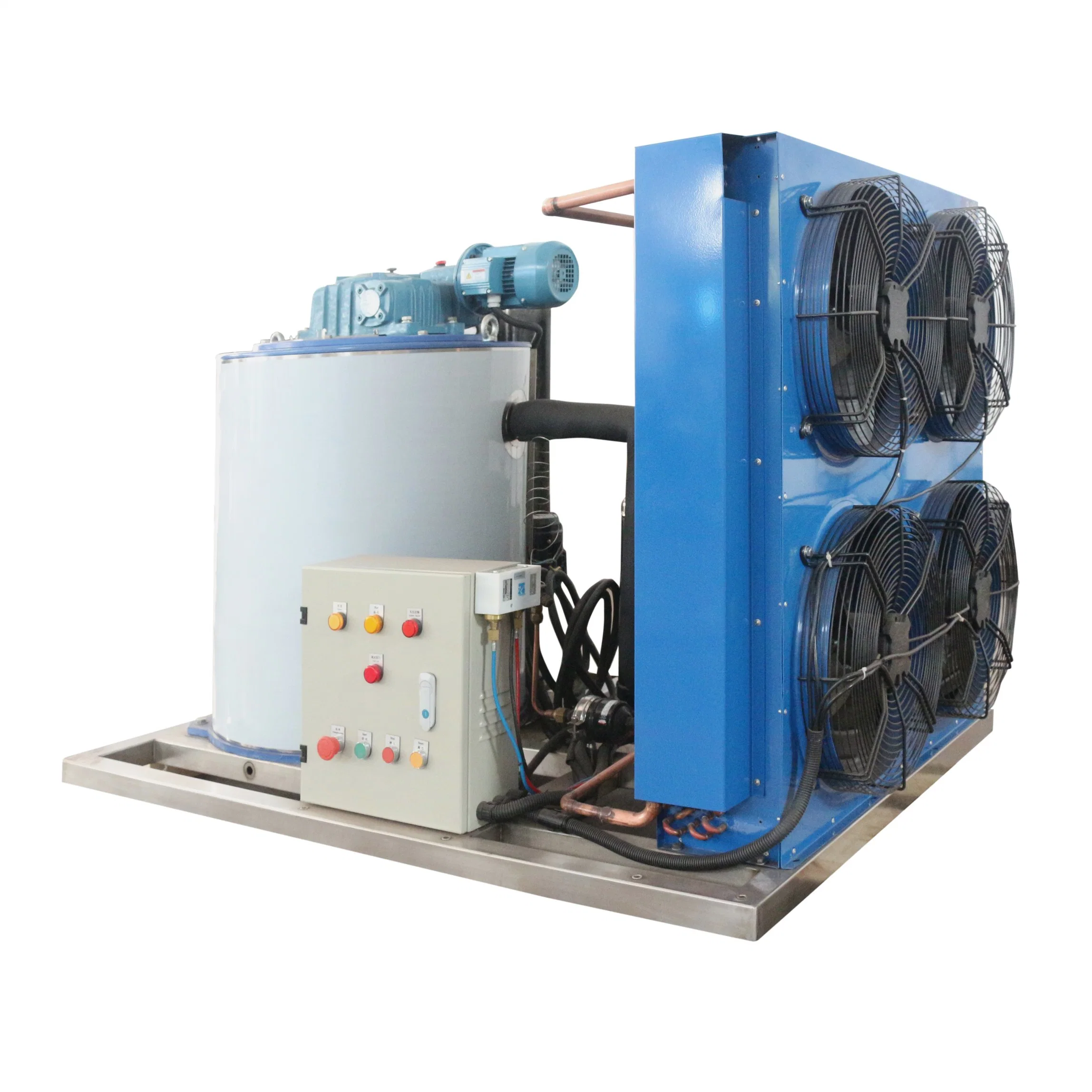 Icema China 10 Ton Seawater Flake Ice Machine for Fishery Boat Seafood