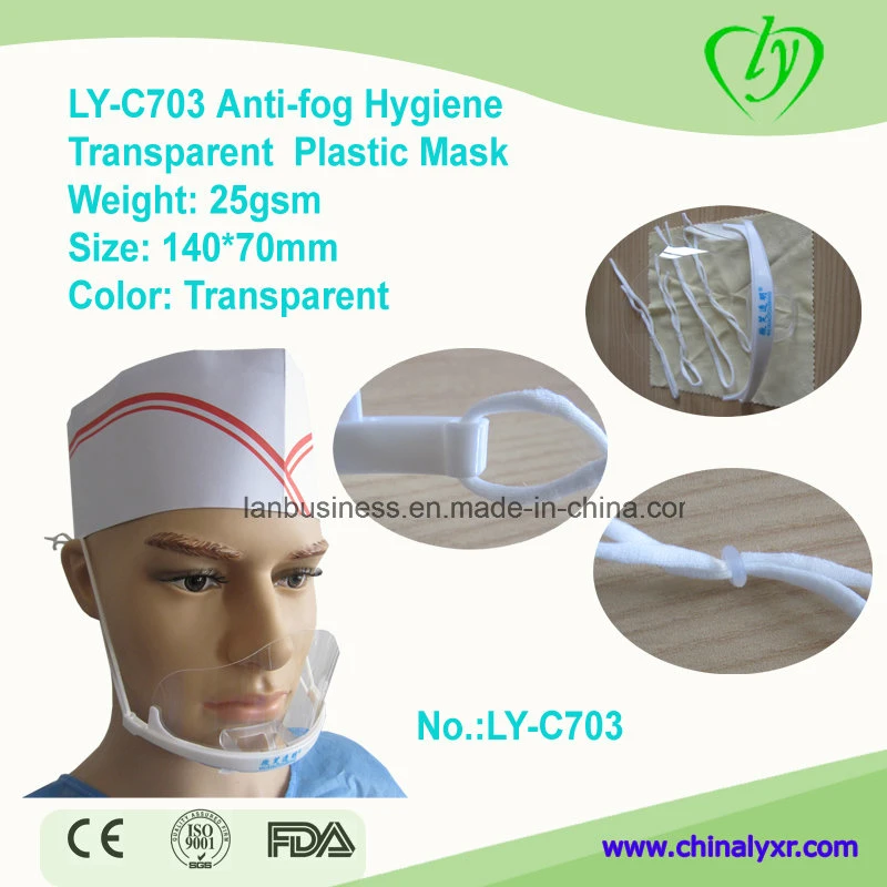 Ly-G607 Anti-Fog Hygiene Transparent Disposable Plastic Mask