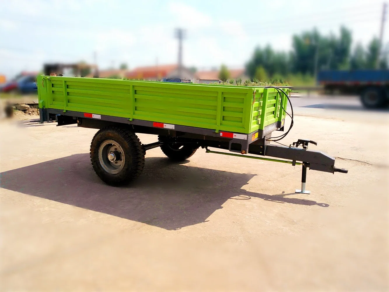 5t Farm ATV Hydraulic Trailer Agricultural Machinery Single and Double Axis Tractor Mini Trailers for Farm