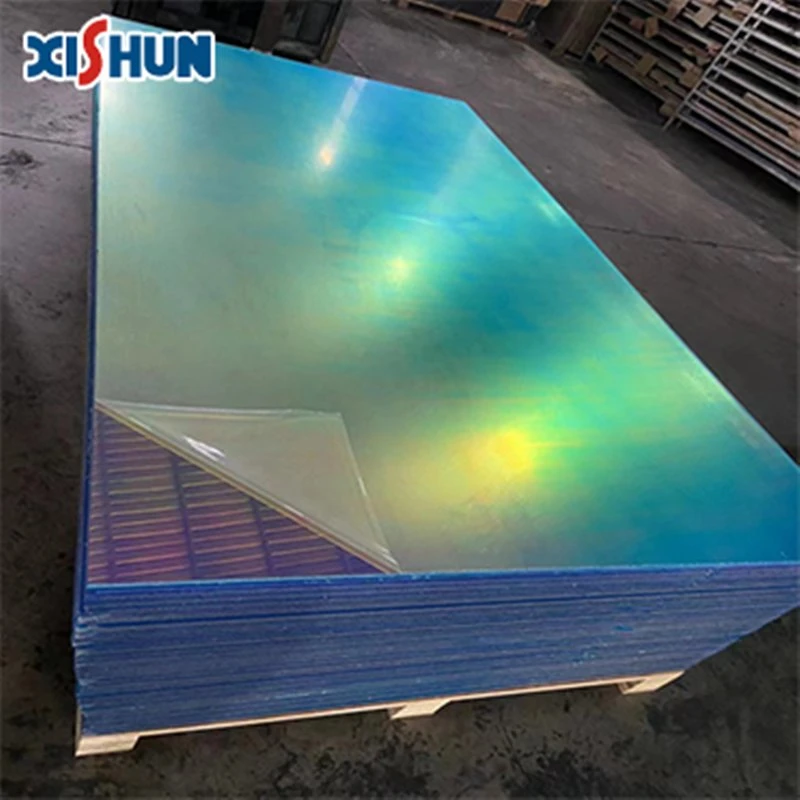 Customized Acrylic Holographic Pet Tray Box Rainbow PMMA Sheet