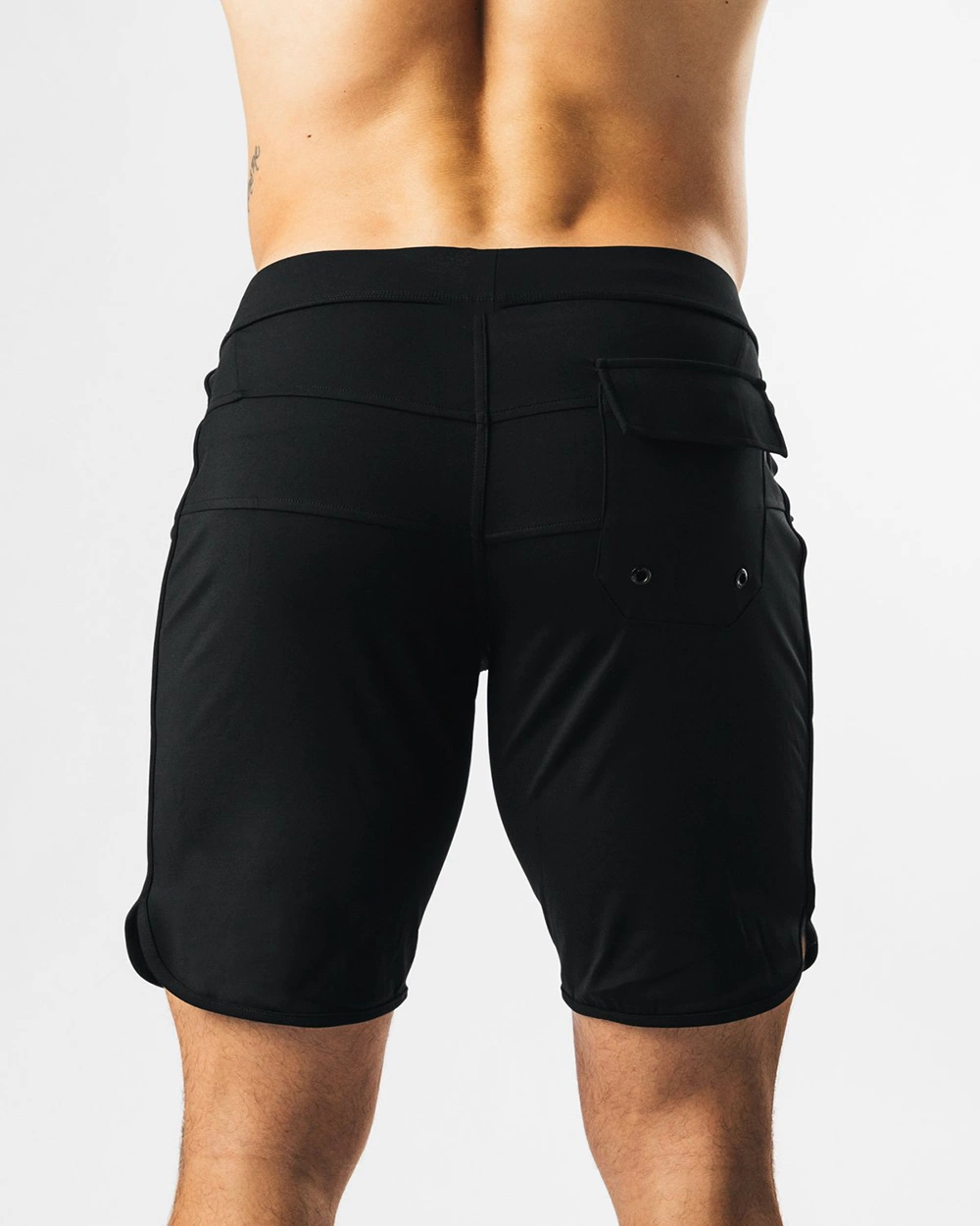 Mens Drawstring Back Pockets Slim Fit Sports Short